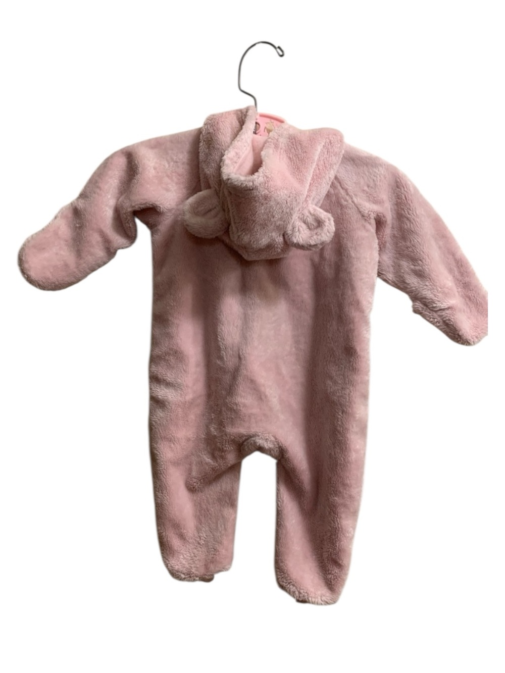 Vintage Old Navy Snowsuit Bunting Girl’s Size 0-3 Months Hood Bear Ears Warm